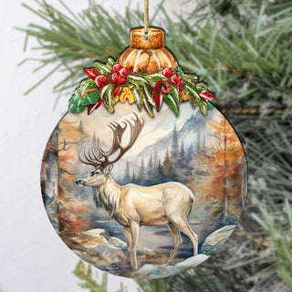Alaskan Majestic Elk Wooden Ornaments by G.Debrekht - Wildlife Holiday Decor - 870028
