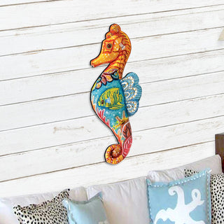 Seahorse Beach House Coastal Door Decor by G. DeBrekht - Coastal Holiday Decor - 8126111H