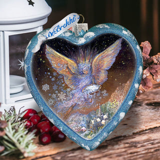 Wings of Love Glass Ornament Limited Edition by Josephine Wall - Nativity Holiday Decor - 738-407-JW