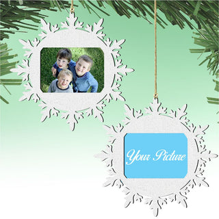 Snowflake Christmas Picture Frame Ornaments - Ornament for Photo by G.DeBrekht - Christmas Decor - 8141156PF