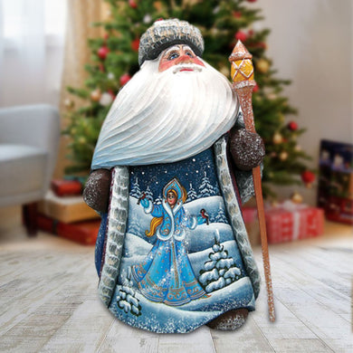 Yuletide Snow Maiden Hand-Painted WOODCARVED Masterpiece by G. DeBrekht - Christmas Decor - 8214850