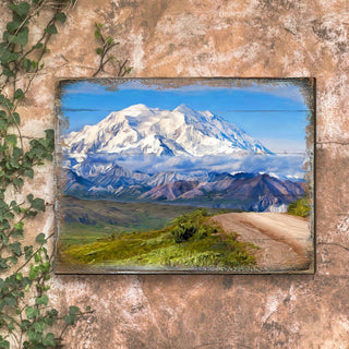 Mountain View Art Wooden Wall Art by Nature Wonders - Nature Wildlife Decor - 95242B