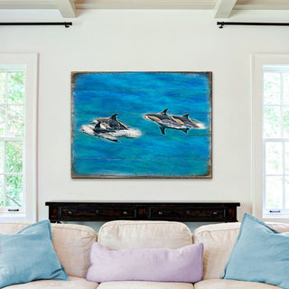 Spearman Shamus Killer Whales Wooden Coastal Wall Art by Nature Wonders - Coastal Sea-Life Decor - 95255B