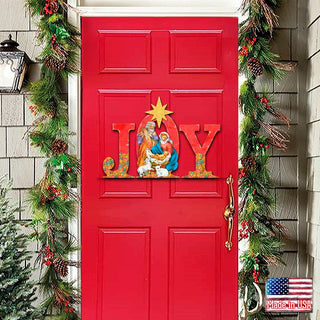 Regal Joy Nativity Christmas Nativity Door Decor by G. DeBrekht - Nativity Holiday Decor - 8121456H