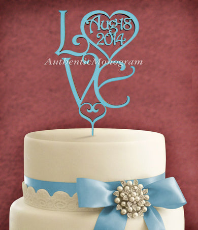 Wedding Cake Topper - Natural Wood 4209