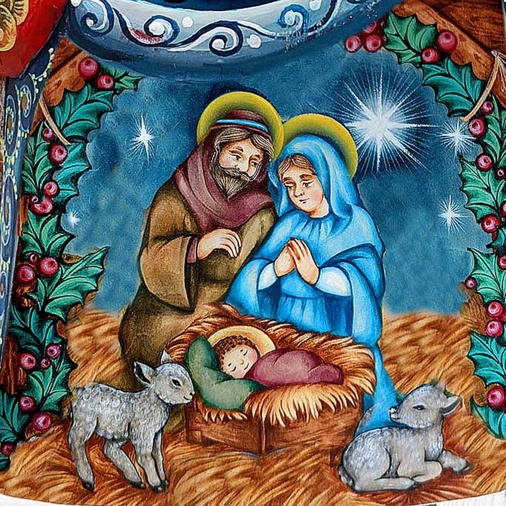 The Only Begotten Son Santa Hand-Painted WOODCARVED Figurine by G. DeBrekht - Nativity Holiday Decor - 8203014 *** PRE-ORDER - Handmade Just for You! ***