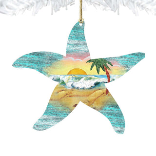 Starfish Wooden Ornaments by G. DeBrekht - Coastal Holiday Decor - 8198531