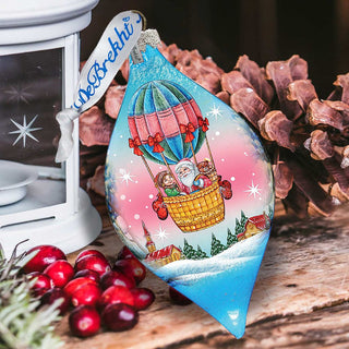 Air Balloon Glass Ornament by G. DeBrekht - Christmas Decor - 74179