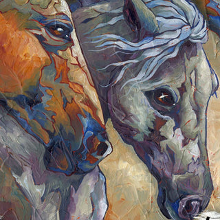 Let Them Run Horse Heads Wall Art by J. Bergsma - Wildlife Holiday Decor - 8591259W-JB