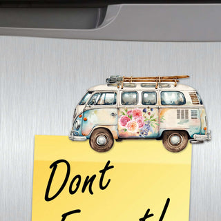 Surf Vans Decorative Eco Wood Magnets Set of 6 by G. Debrekht - Coastal Decor - 8090040G-S6