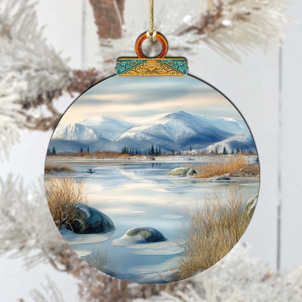 Alaskan Harmony Wooden Ornaments by G.Debrekht - Wildlife Holiday Decor - 870075