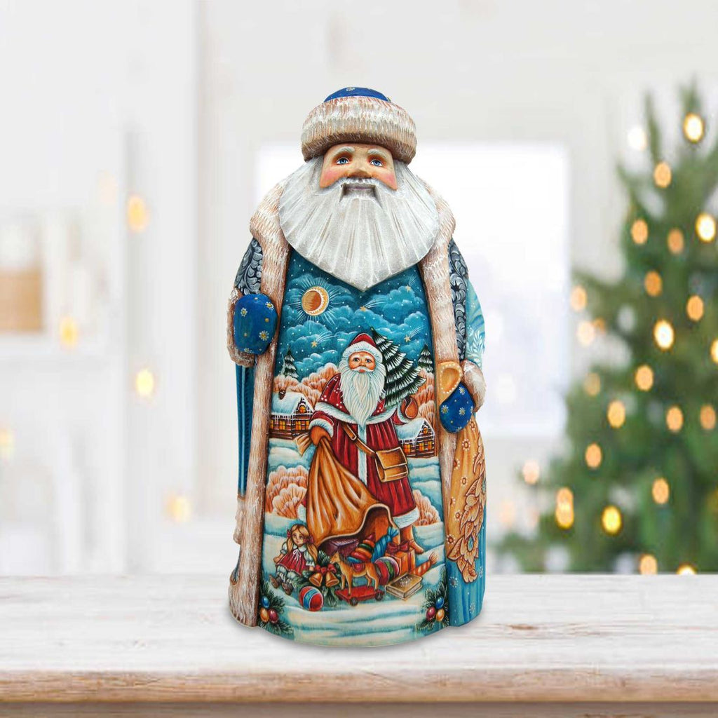 Gift Giver Santa Hand-Painted WOODCARVED Masterpiece by G. DeBrekht - Christmas Decor - 821705 *** PRE-ORDER - Handmade Just for You! ***