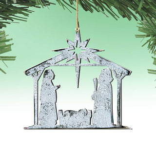 Rustic Rising Star Nativity Wooden Ornaments by G. DeBrekht - Nativity Holiday Decor - 8198851