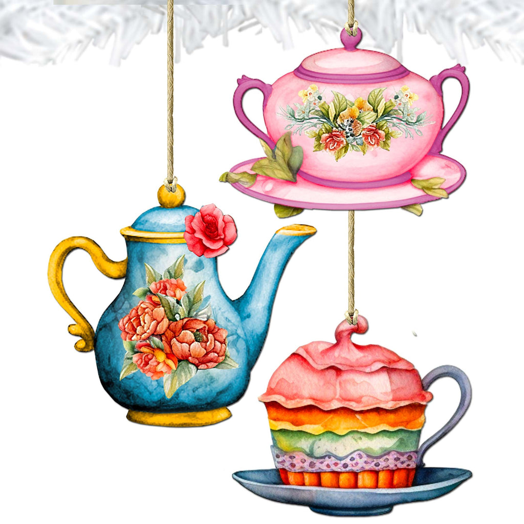 Happy Mother's Day Decorative Eco Wood Ornaments Set of 3 by G. Debrekht - Love Family Decor - 8091059-S3