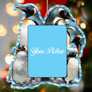 Penguin's Family Ornament Picture Frame Ornament for Photo by G. Debrekht - 8198542-2PF