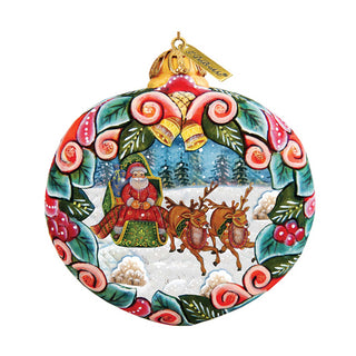 Sleigh Ride Sculpted Hand-Painted Christmas Ornament by G. DeBrekht - Love Family Kids Decor - 610313