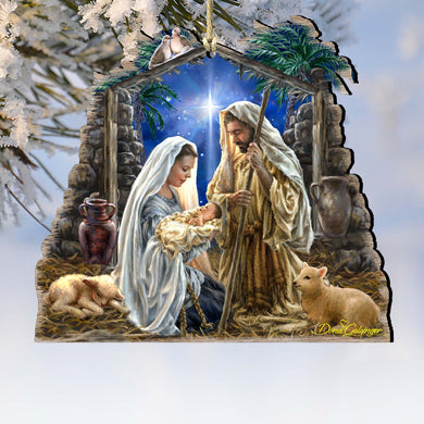 Glory to God Wooden Ornaments by Gelsinger - Nativity Holiday Decor - 8161010-1722