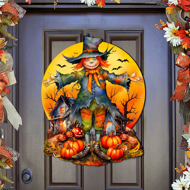 Halloween Scarecrow Holiday Door Decor by G. DeBrekht - Halloween Decor - 8652798H