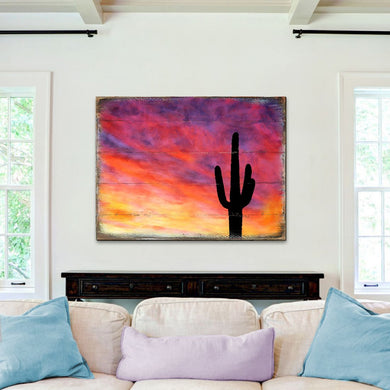 Cactus Art Wooden Wall Art by Nature Wonders - Nature Wildlife Decor - 95241B
