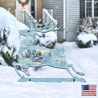 Prancing Deer Wildlife Outdoor Decor by G. DeBrekht - Wildlife Holiday Decor - 8198211-1F