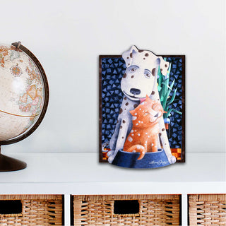 In Friendship Holiday Door Decor by Laura Seeley - Pets Dog and Cats Decor - 8511012H