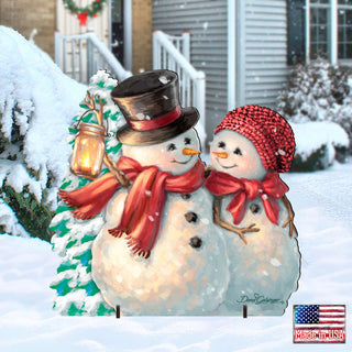 Snow Much in Love Christmas Outdoor Decor by D. Gelsinger - Christmas Santa Snowman Decor - 8461011F-1708