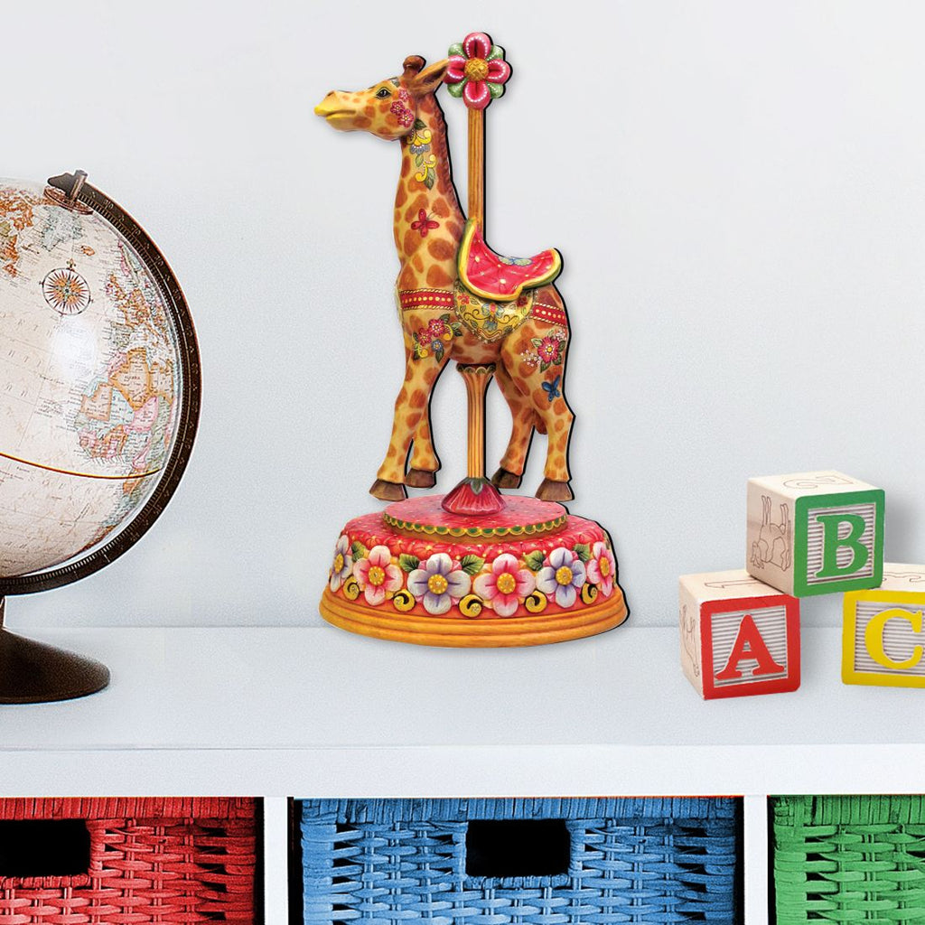 Carousel Giraffe Holiday Outdoor Decor Large Ornament by G. DeBrekht - Carousel Holiday Decor - 8114048M