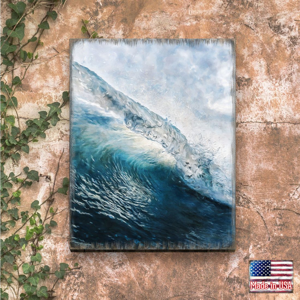Ocean Wave Art Wooden Wall Art by Nature Wonders - Nature Wildlife Decor - 95396B