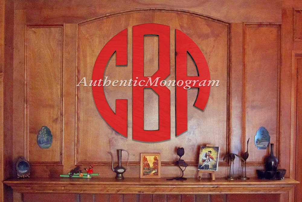 Wooden Personalized Monogram - Large 36