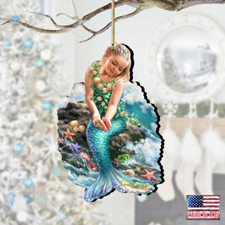 Princess of The Sea Wooden Ornaments by Gelsinger - Coastal Holiday Decor - 8141112-1611