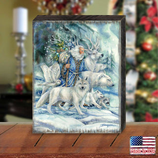 Cool Winds Father Winter Wooden Wall Art by J. Bergsma - Nature Wildlife Decor - 85922862B-JB