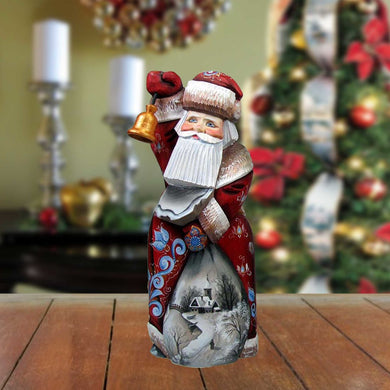 Winter's House Santa Hand-Painted WOODCARVED Masterpiece by G. DeBrekht - Christmas Decor - 2421011