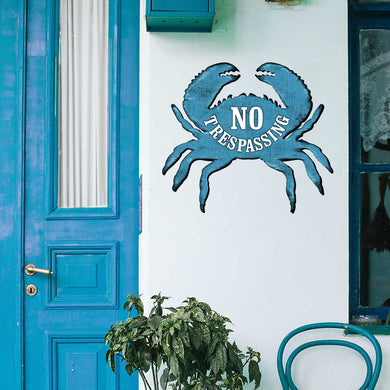 Crab Sign - No Trespassing Sign - Warning sign - Beach sign - Ready to hang - 320343