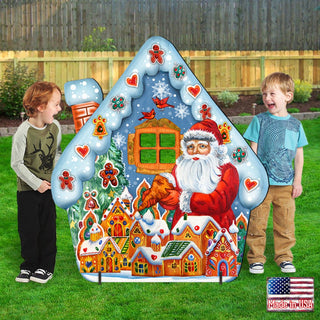 Santa Gingerbread House Life Size Outdoor Holiday Decor by G. DeBrekht - Christmas Decor - 81529214F-XXLG