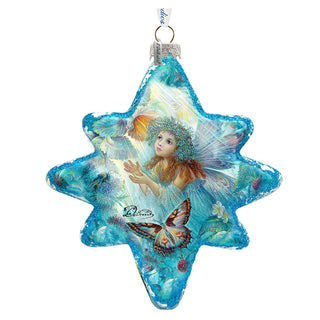 Flower Fairy Glass Ornament by G. DeBrekht - Christmas Decor - 754-084