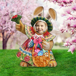 Mrs. Bunny Easter Face Easter Outdoor Scene by G. DeBrekht - Easter Spring Decor - 8154421-2F