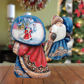 Santa with Bag Hand-Painted WOODCARVED Masterpiece by G. DeBrekht - Christmas Decor - 8215551