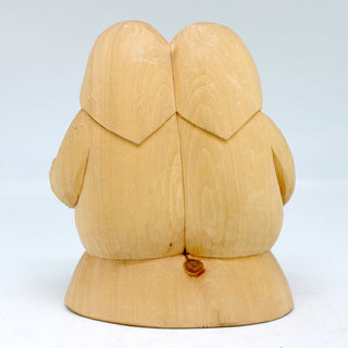 One-of-a-Kind Two Little Friends Wood Carved Figurine 6