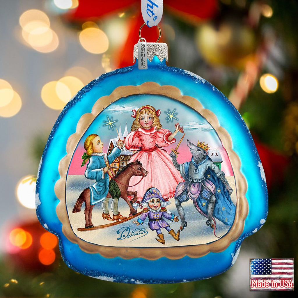 Nutcracker Rainbow Glass Ornament by G. DeBrekht - Christmas Decor - 756-006