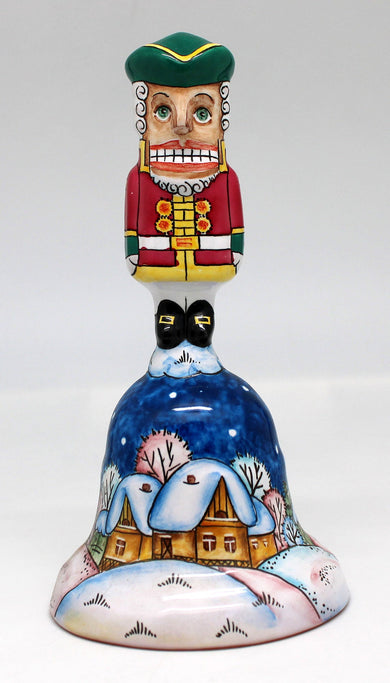 One-of-a-Kind Nutcracker Bell Hand Painted Porcelain Figurine 6.5