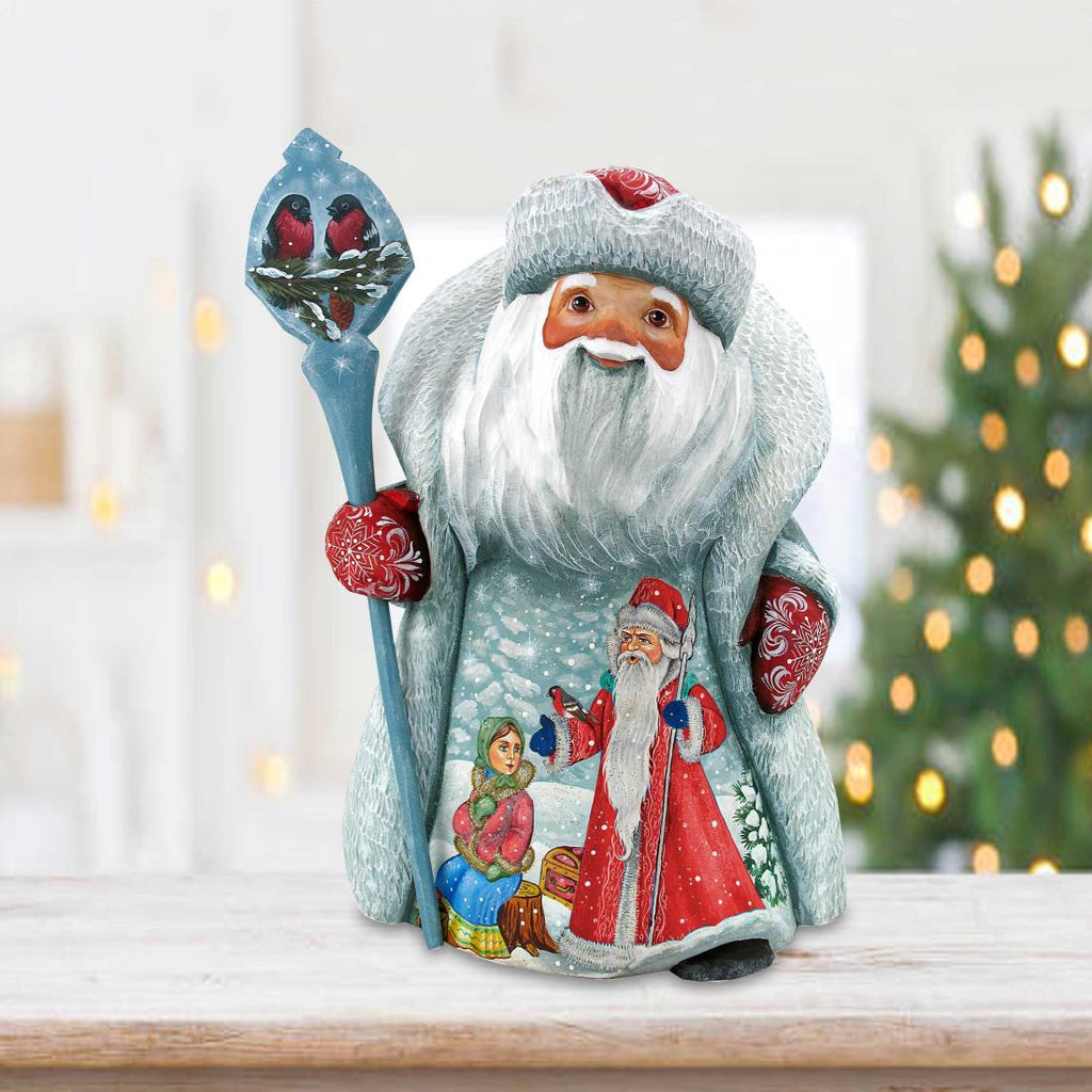 Classic Christmas Santa Hand-Painted WOODCARVED Masterpiece by G. DeBrekht - Christmas Decor - 821458 *** PRE-ORDER - Handmade Just for You! ***