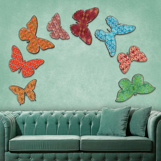 8-Piece Wooden Wall Decor Butterflies by G. Debrekht - Designocracy - G98719S8