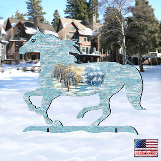 Running Horse Wildlife Outdoor Decor by G. DeBrekht - Wildlife Holiday Decor - 8198152F