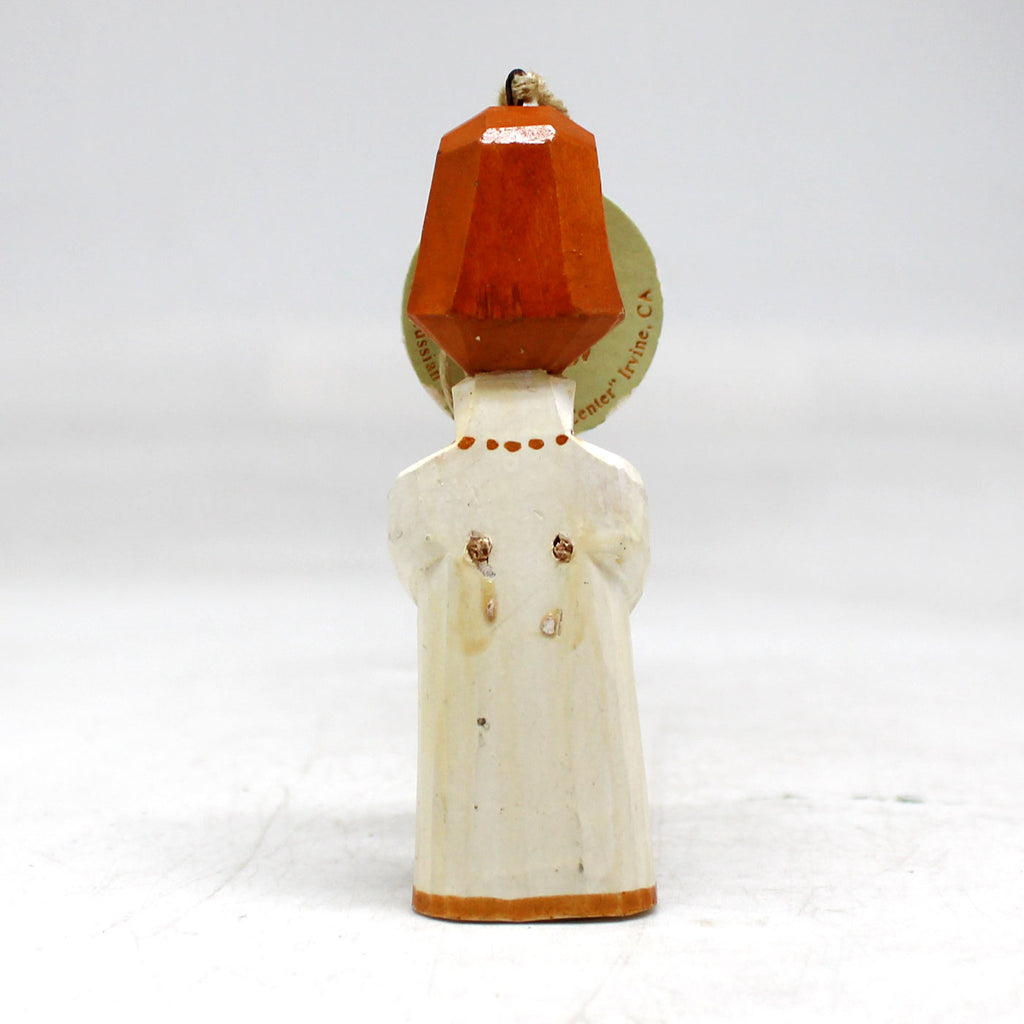One-of-a-Kind - Priest WOODCARVED Ornament 3x1x0.5 by G.DeBrekht - Unique Handcrafted and Hand-Painted Collectible