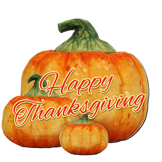 Happy Thanksgiving Pumpkins Halloween Door Decor by G. DeBrekht - Thanksgiving Halloween Decor - 8158414-2GH