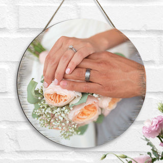 Personalized Gift Circle Photo - Custom Portrait on Wood