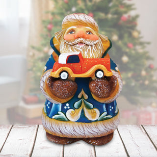 Mini Car Racer Santa Handcrafted Christmas Figurine - G. DeBrekht - Christmas Santa Snowman Decor - 517656