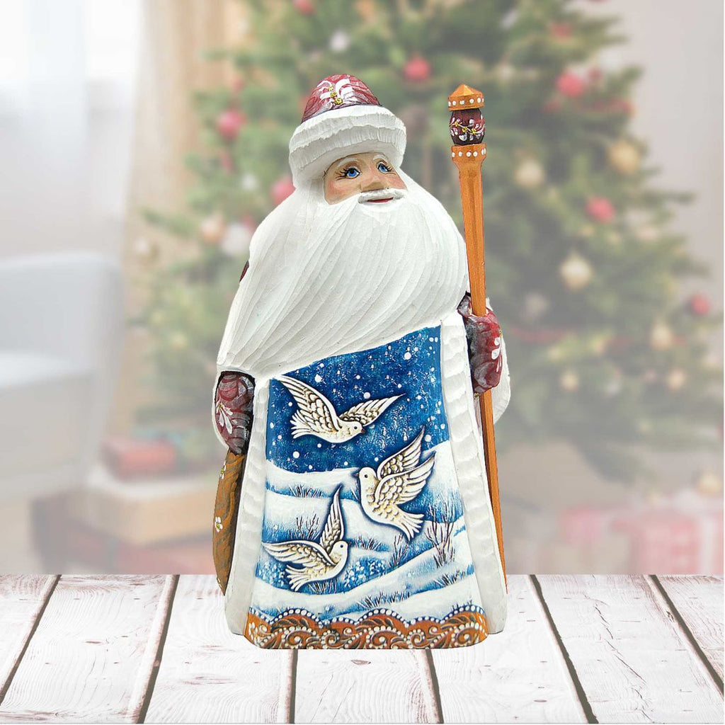 Dove Santa Hand-Painted WOODCARVED Masterpiece by G. DeBrekht - Wildlife Holiday Decor - 8214872