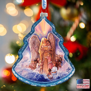 Angel of Piece Glass Ornament by Josephine Wall - Nativity Holiday Decor - 762-403-JW