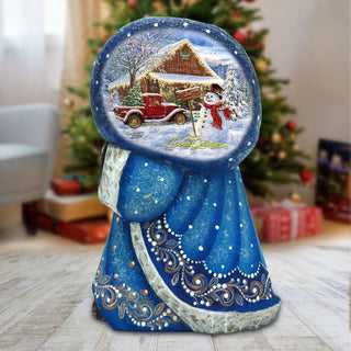 Old Fashion Christmas Hand-Painted WOODCARVED Figurine by D. Gelsinger - Christmas Santa Snowman Decor - 242106-1710 *** PRE-ORDER - Handmade Just for You! ***